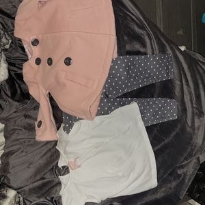 Toddler girl outfit and matching pea coat